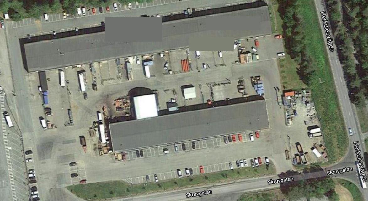 Satelitbild över Industribyn Ljungarum.